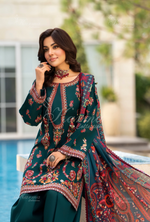 Rang Ja Fully Embroidered Farshi Shalwar 1491 Karma Collection TEAL GREEN Chikankari Multi Thread Embroidery