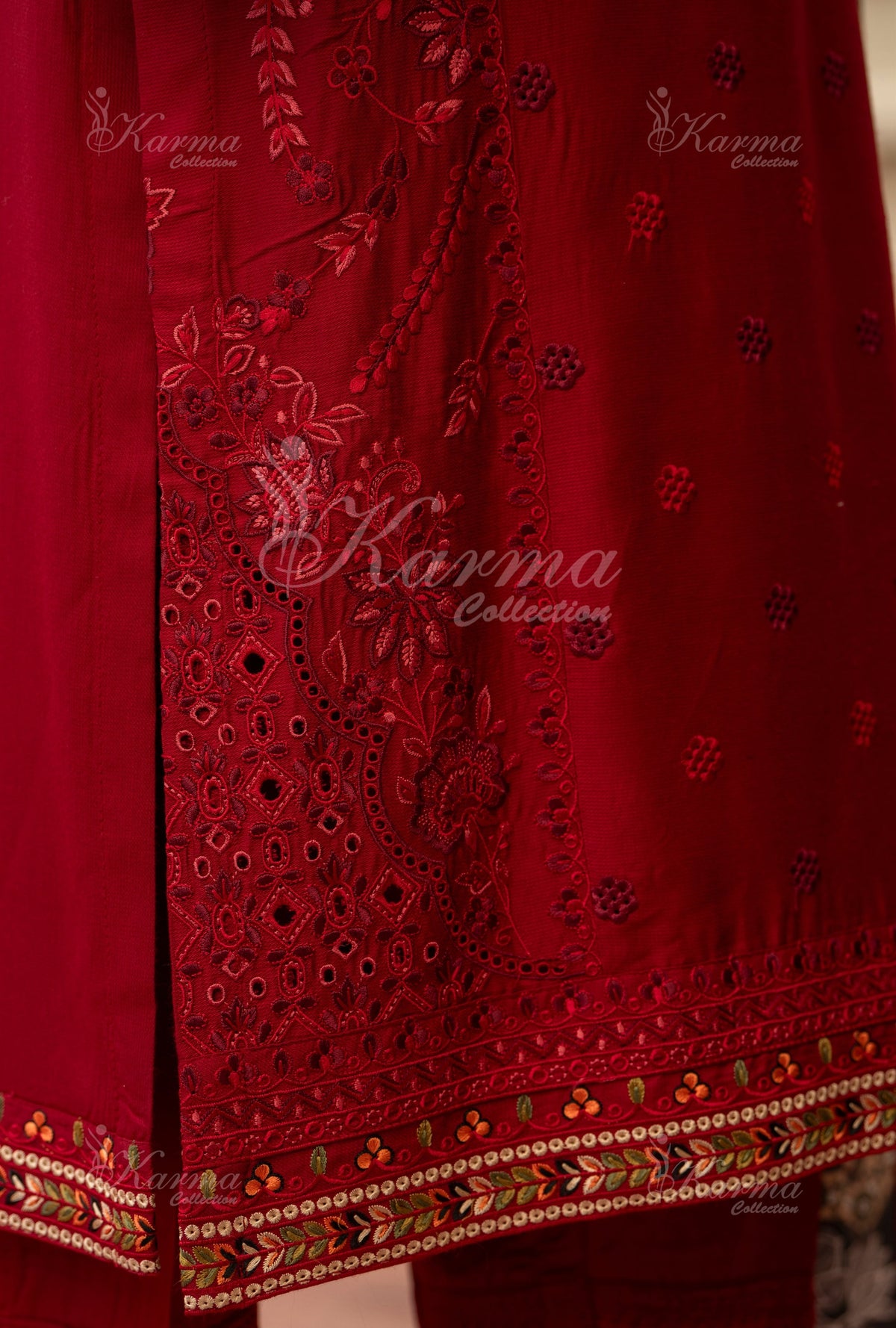 Karma Collection Winter 2024 Aangan II -1408 | CANDY RED