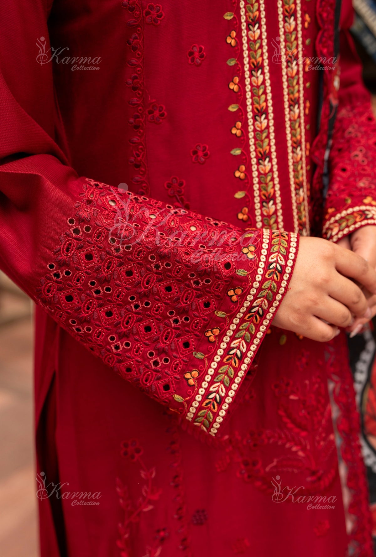 Karma Collection Winter 2024 Aangan II -1408 | CANDY RED