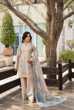 Rang Ja Fully Embroidered Farshi Shalwar 1488 Karma Collection PASTEL BEIGE Chikankari Multi Thread Embroidery