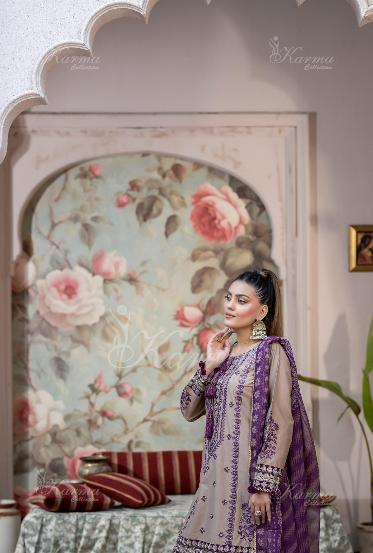 Karma Collection WOOD BROWN KC-1452- Eid Colletion