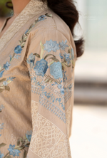 Rang Ja Fully Embroidered Farshi Shalwar 1488 Karma Collection PASTEL BEIGE Chikankari Multi Thread Embroidery