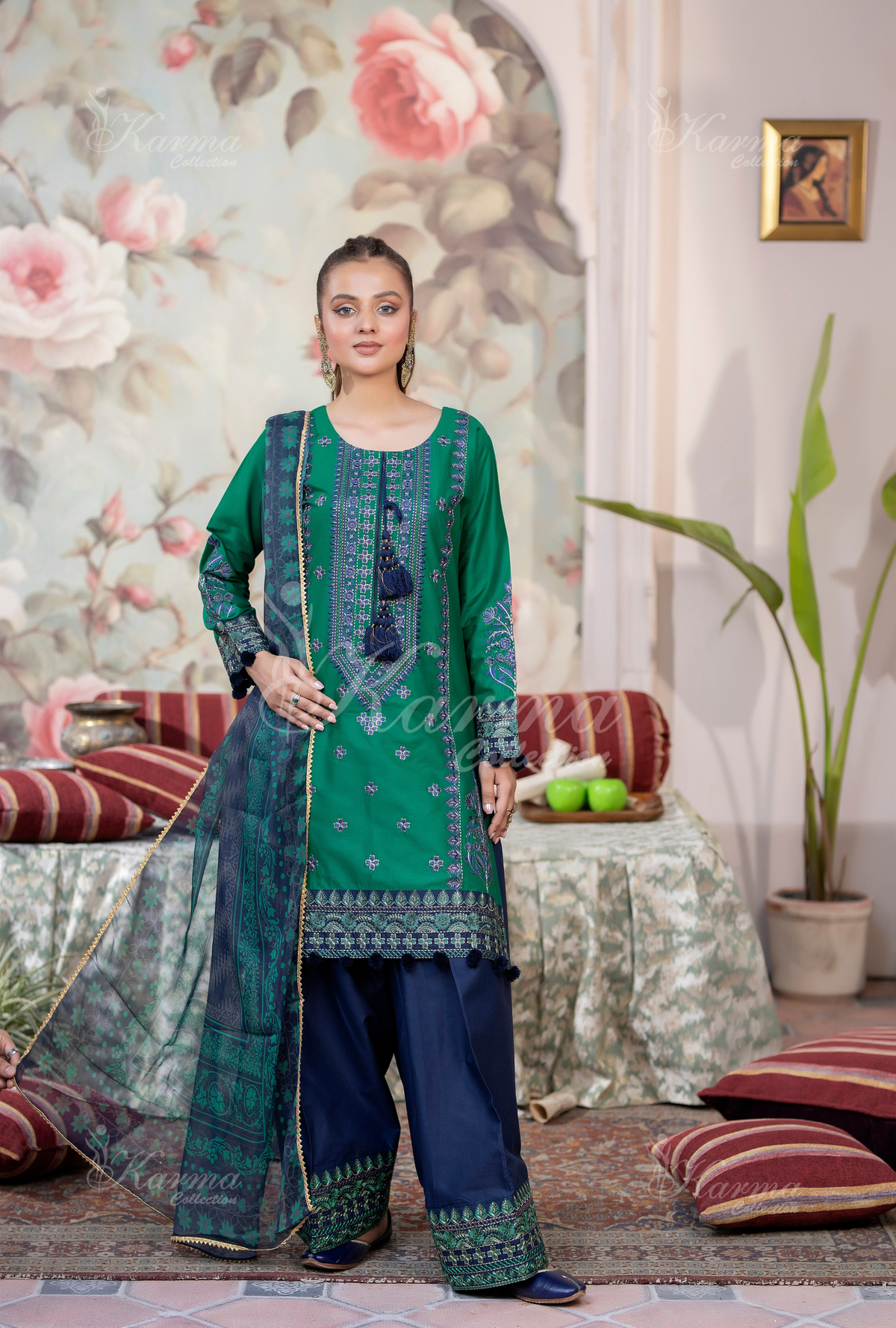 Karma Collection DARK GREEN KC-1452- Eid Colletion