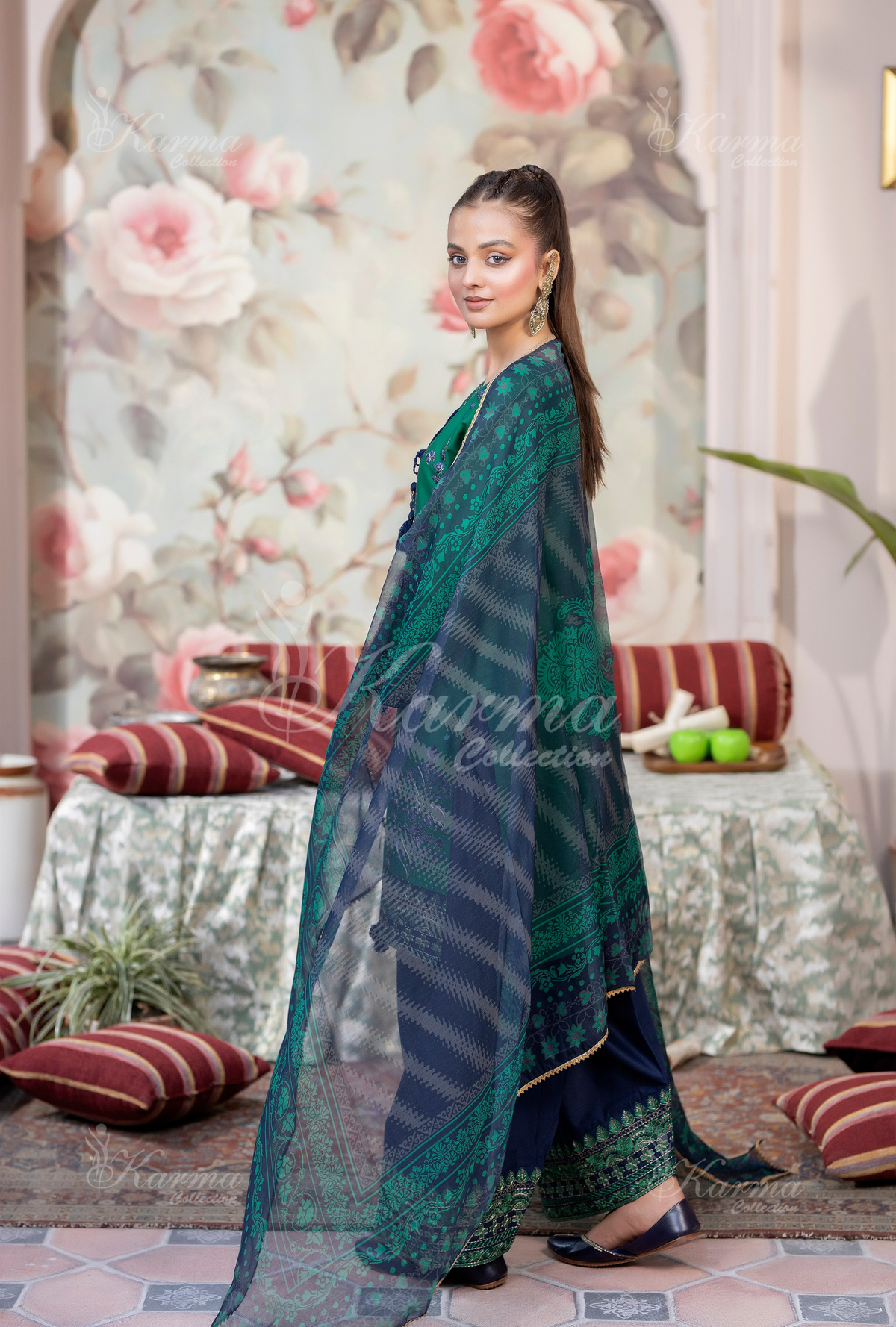 Karma Collection DARK GREEN KC-1452- Eid Colletion