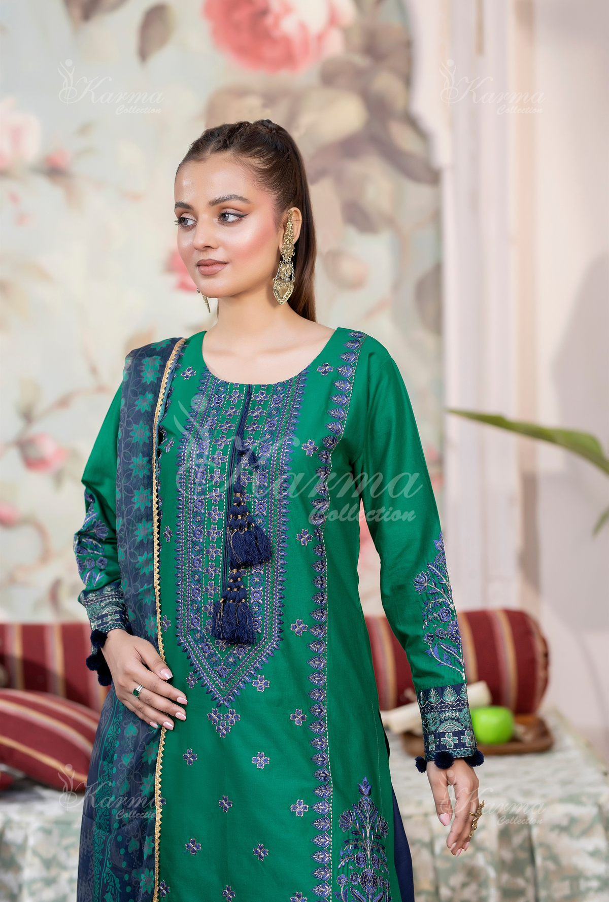 Karma Collection DARK GREEN KC-1452- Eid Colletion