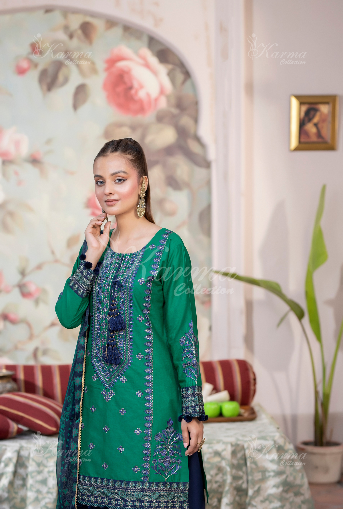 Karma Collection DARK GREEN KC-1452- Eid Colletion