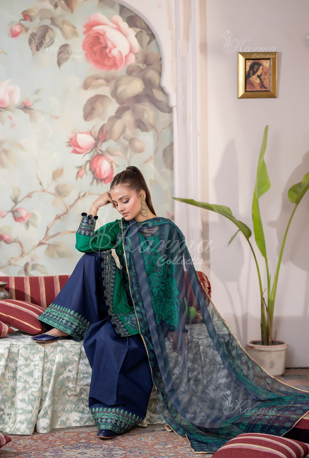 Karma Collection DARK GREEN KC-1452- Eid Colletion