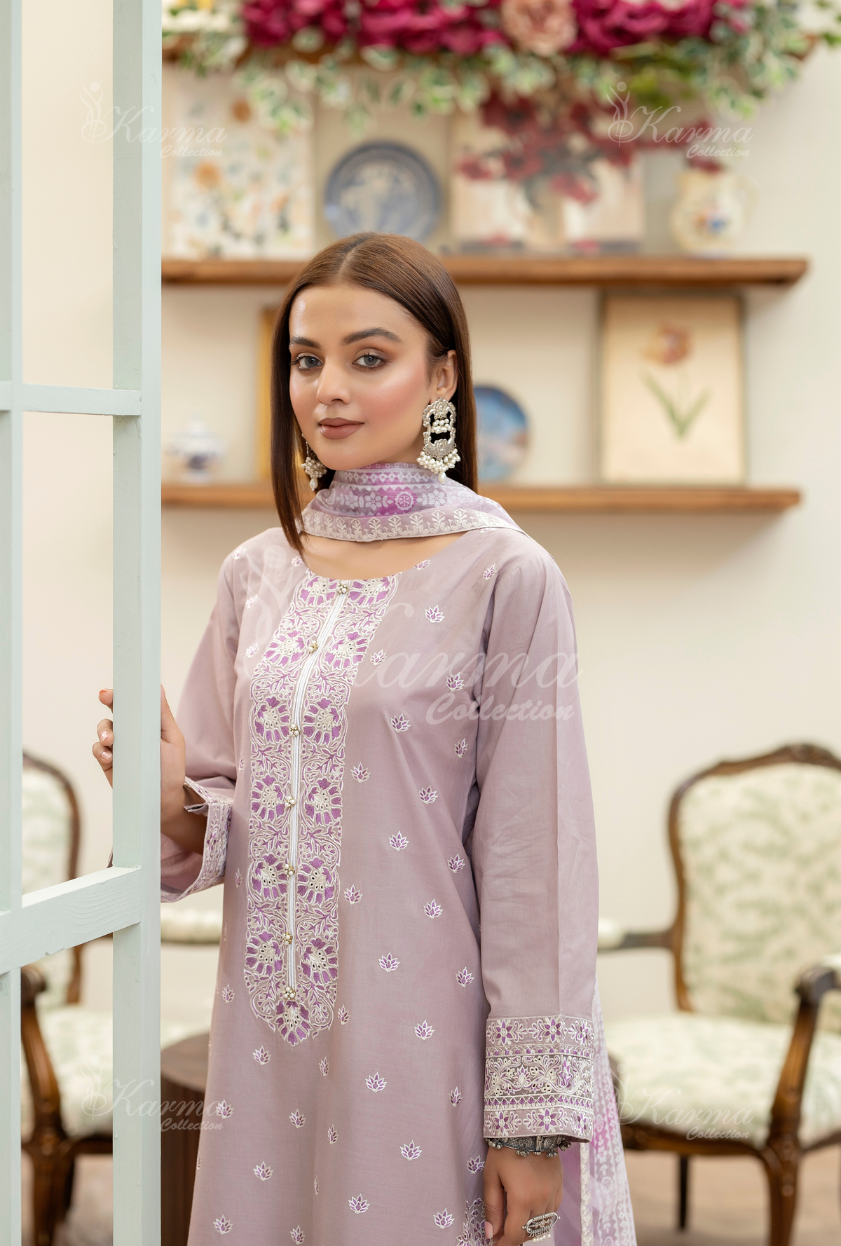 Karma Collection SOFT LAVENDER KC-1455- Eid Colletion