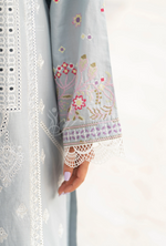 Rang Ja 3 piece embroidered Chikankari suit 1490 Karma Collection ICE BLUE