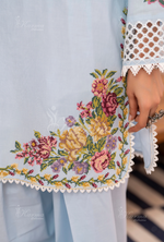 Farshi Shalwar with Embroidered Karma CollectionPOWDER BLUE SKU:KC-1480