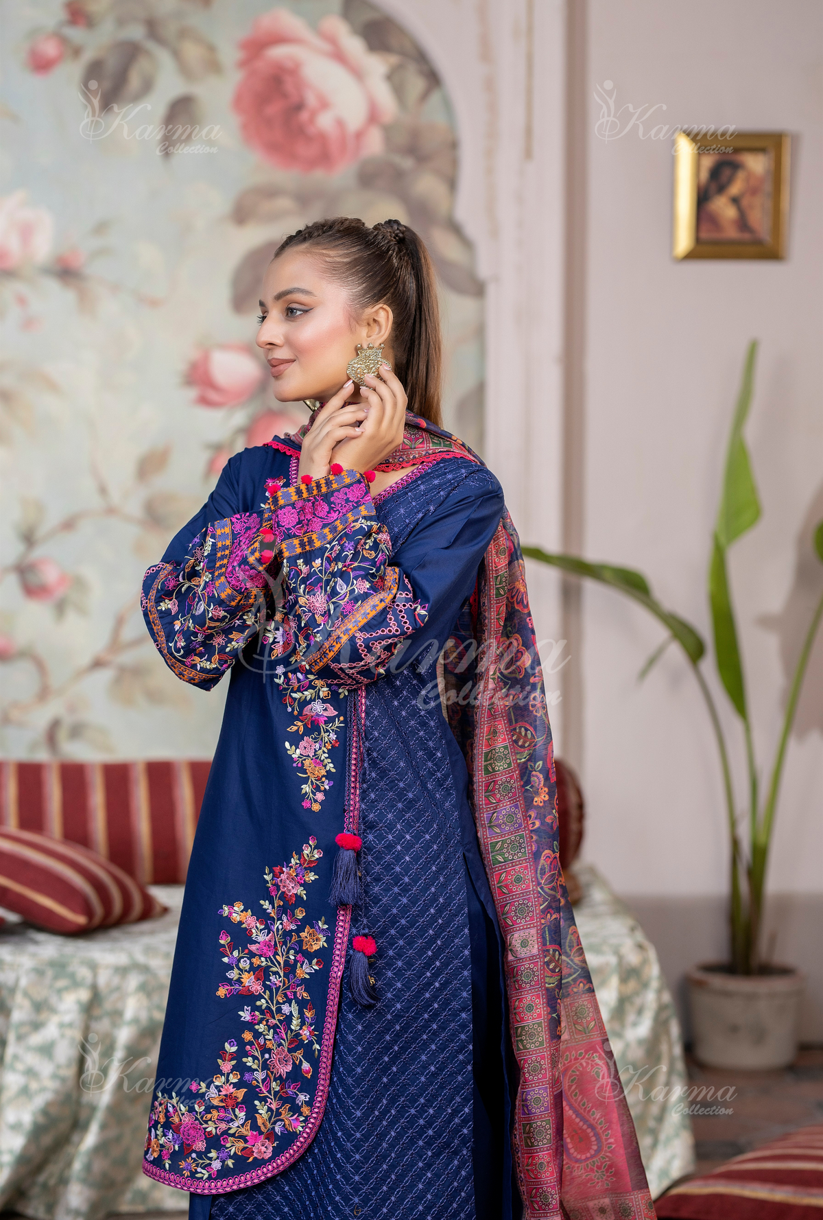 Karma Collection INDIGO KC-1450- Eid Colletion