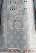 Rang Ja 3 piece embroidered Chikankari suit 1490 Karma Collection ICE BLUE