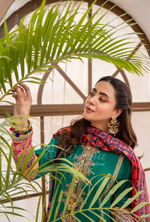 Farshi Shalwar with Embroidered Karma CollectionBOTTLE GREEN SKU:KC-1483