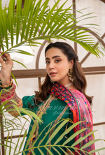 Farshi Shalwar with Embroidered Karma CollectionBOTTLE GREEN SKU:KC-1483