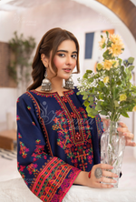 Farshi Shalwar with Embroidered Karma CollectionNAVY BLUE SKU:KC-1477
