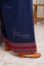 Farshi Shalwar with Embroidered Karma CollectionNAVY BLUE SKU:KC-1477