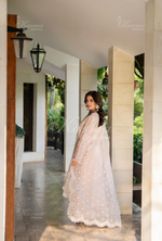 Rang Ja 3 piece embroidered Chikankari suit 1490 Karma CollectionPASTEL PINK