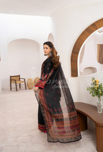 Farshi Shalwar with Embroidered Karma CollectionCHARCOAL LUXE SKU:KC-1477