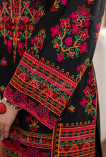 Farshi Shalwar with Embroidered Karma CollectionCHARCOAL LUXE SKU:KC-1477