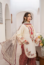 Farshi Shalwar with Embroidered Karma CollectionVANILLA DUST SKU:KC-1479