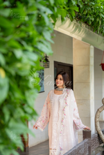 Rang Ja 3 piece embroidered Chikankari suit 1490 Karma CollectionPASTEL PINK