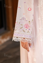 Rang Ja 3 piece embroidered Chikankari suit 1490 Karma CollectionPASTEL PINK
