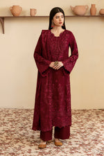 Reet By Ramsha - Three piece embroidered karandi suits with embroidered karandi shawls stitched & embellished | Original Ramsha Karandi Collection 2024 | R-1204