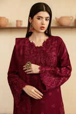 Reet By Ramsha - Three piece embroidered karandi suits with embroidered karandi shawls stitched & embellished | Original Ramsha Karandi Collection 2024 | R-1204