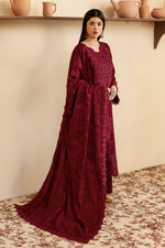 Reet By Ramsha - Three piece embroidered karandi suits with embroidered karandi shawls stitched & embellished | Original Ramsha Karandi Collection 2024 | R-1204