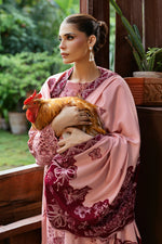 Reet By Ramsha - Three piece embroidered karandi suits with embroidered karandi shawls stitched & embellished | Original Ramsha Karandi Collection 2024 | R-1109