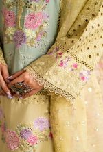 Rang Ja 3 piece embroidered Chikankari suit1489Karma Collection MUTED MUSTARD