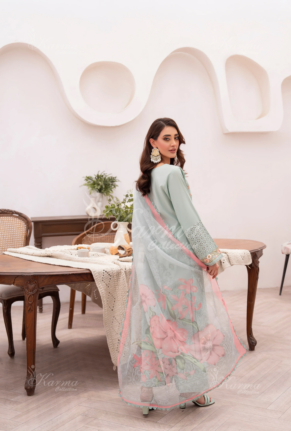 Eid Dresses By Karma CollectionSea Breeze SKU:KC-1482