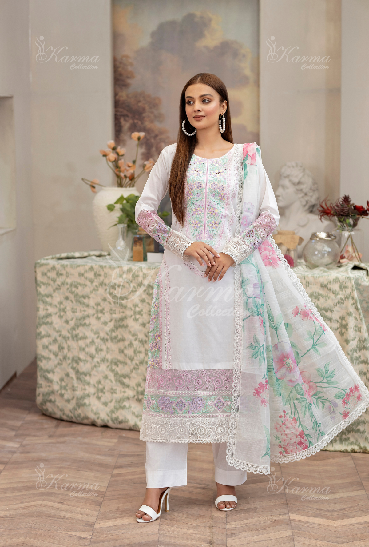 Karma Collection CHALK WHITE KC-1451- Eid Colletion