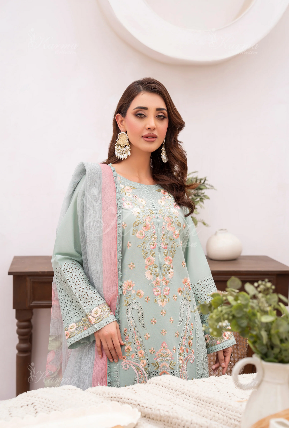 Eid Dresses By Karma CollectionSea Breeze SKU:KC-1482