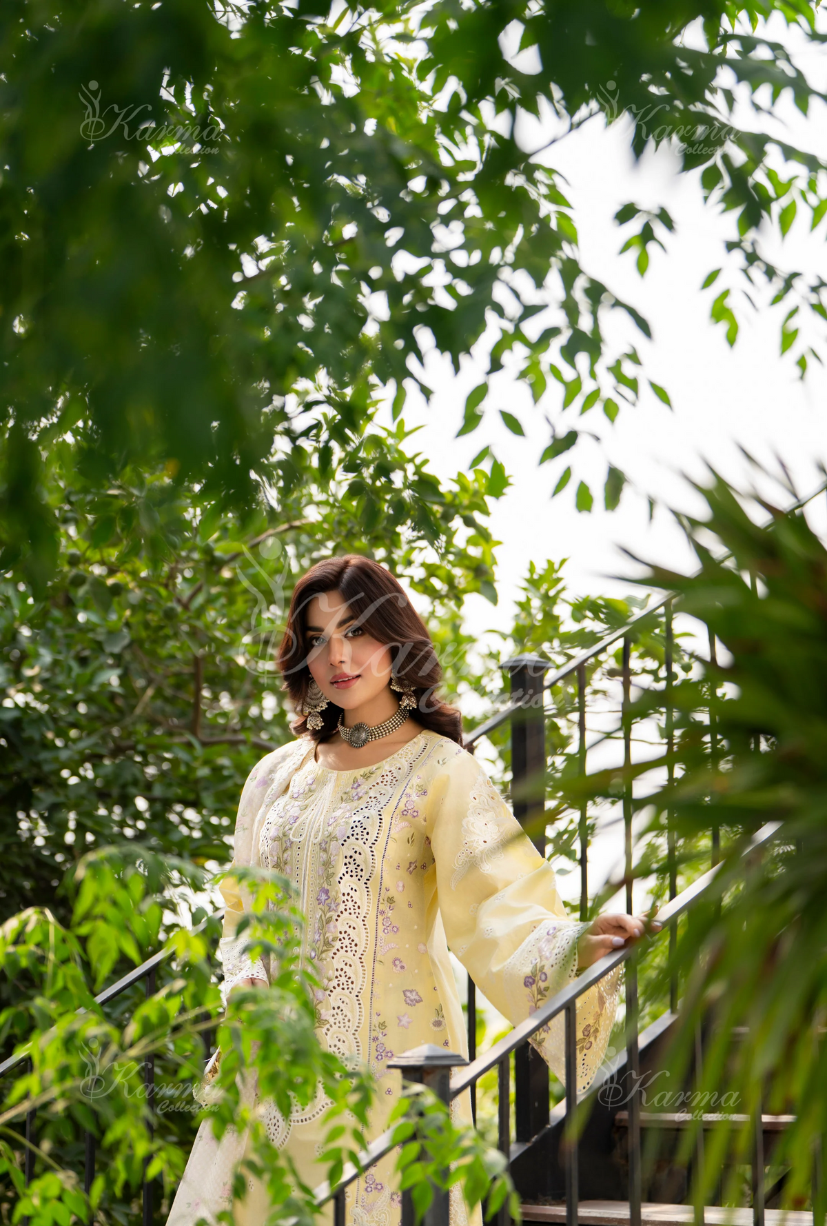 Rang Ja Fully Embroidered Farshi Shalwar 1486 Karma Collection SUNLIT Chikankari Multi Thread Embroidery