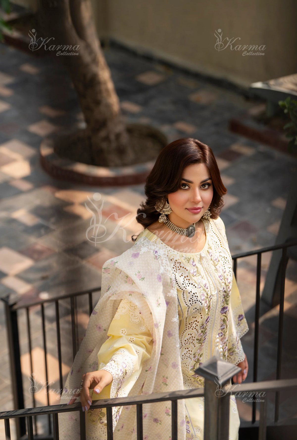 Rang Ja Fully Embroidered Farshi Shalwar 1486 Karma Collection SUNLIT Chikankari Multi Thread Embroidery