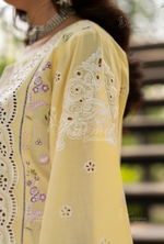 Rang Ja Fully Embroidered Farshi Shalwar 1486 Karma Collection SUNLIT Chikankari Multi Thread Embroidery