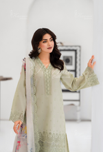 Afsana By KARMA COLLECTION (1386) Glacial GreenChikankari Edit Latest Volume Causal 3 piece Suit