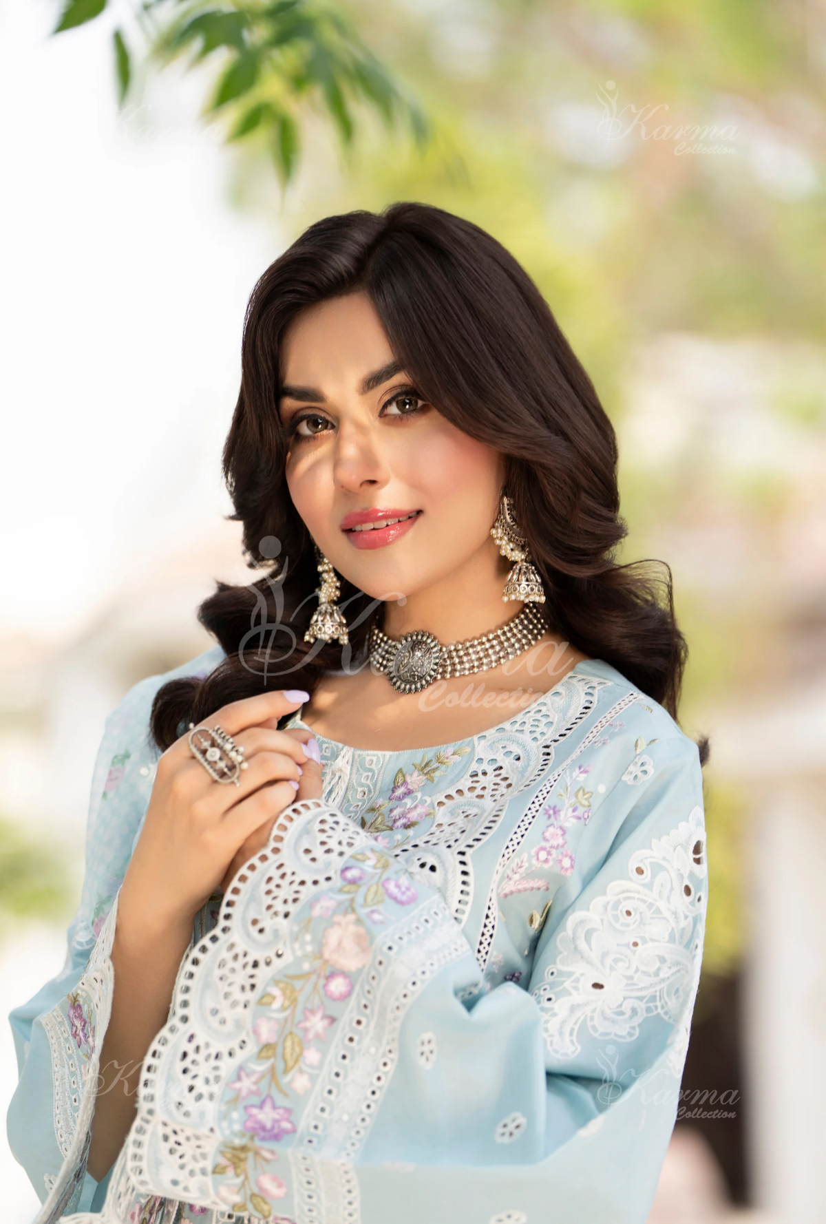 Rang Ja Fully Embroidered Farshi Shalwar 1486 Karma Collection FROZEN DEW Chikankari Multi Thread Embroidery