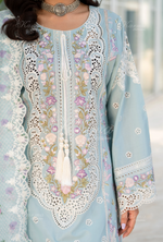 Rang Ja Fully Embroidered Farshi Shalwar 1486 Karma Collection FROZEN DEW Chikankari Multi Thread Embroidery