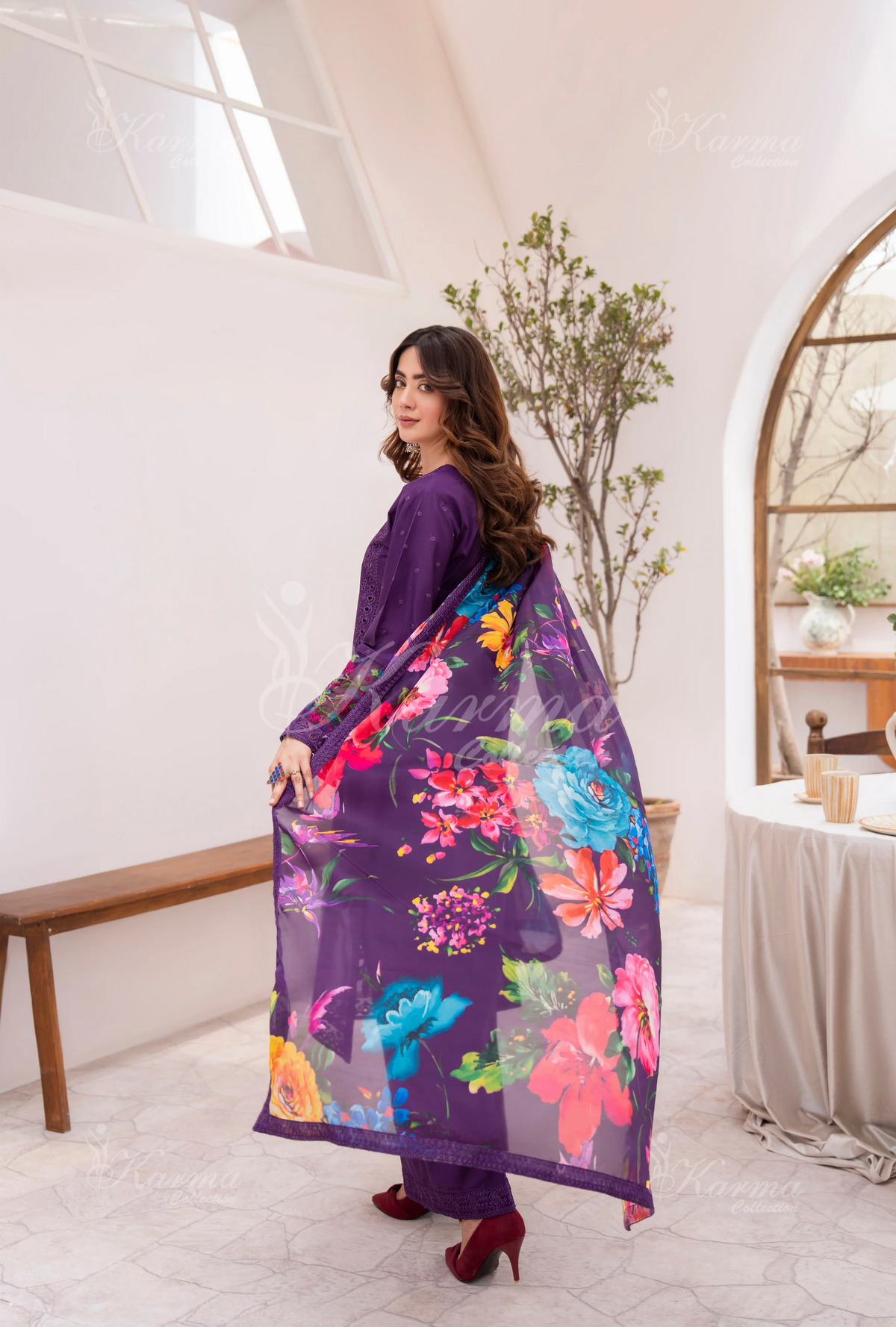 Eid Outfits By Karma CollectionVIOLEТ SKU:KC-1485