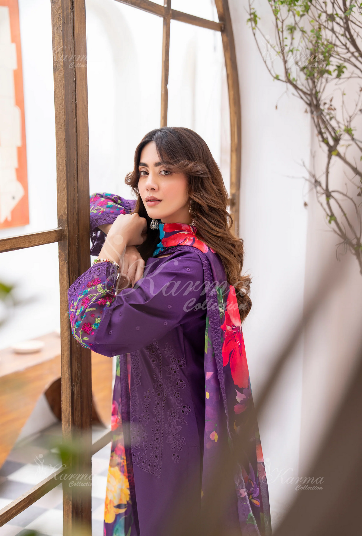 Eid Outfits By Karma CollectionVIOLEТ SKU:KC-1485