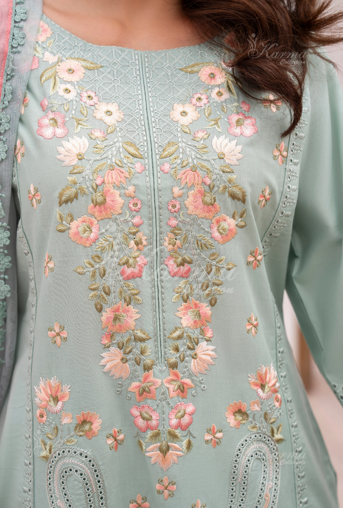 Eid Dresses By Karma CollectionSea Breeze SKU:KC-1482