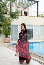 Rang Ja Fully Embroidered Farshi Shalwar 1491 Karma Collection DEEP BLACK Chikankari Multi Thread Embroidery