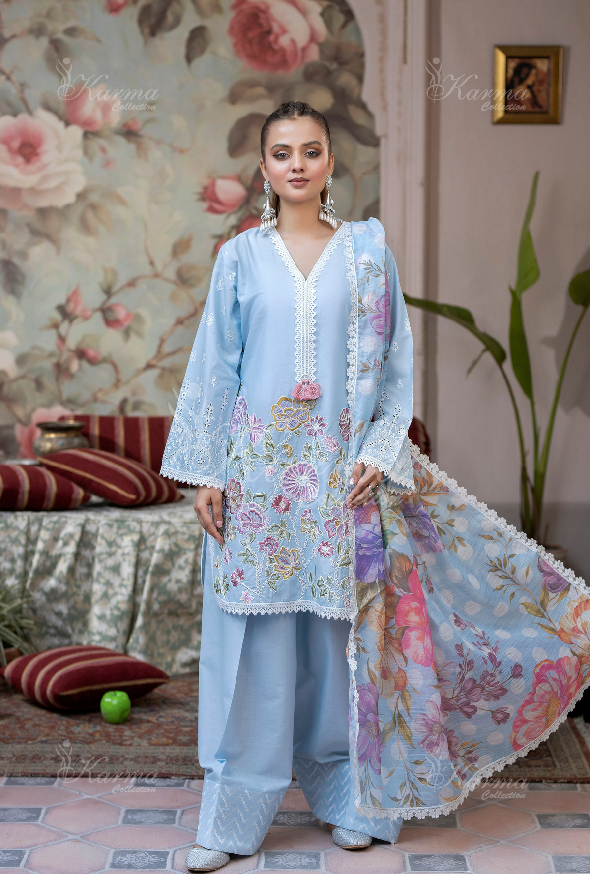 Karma Collection SKY BLUE KC-1449- Eid Colletion