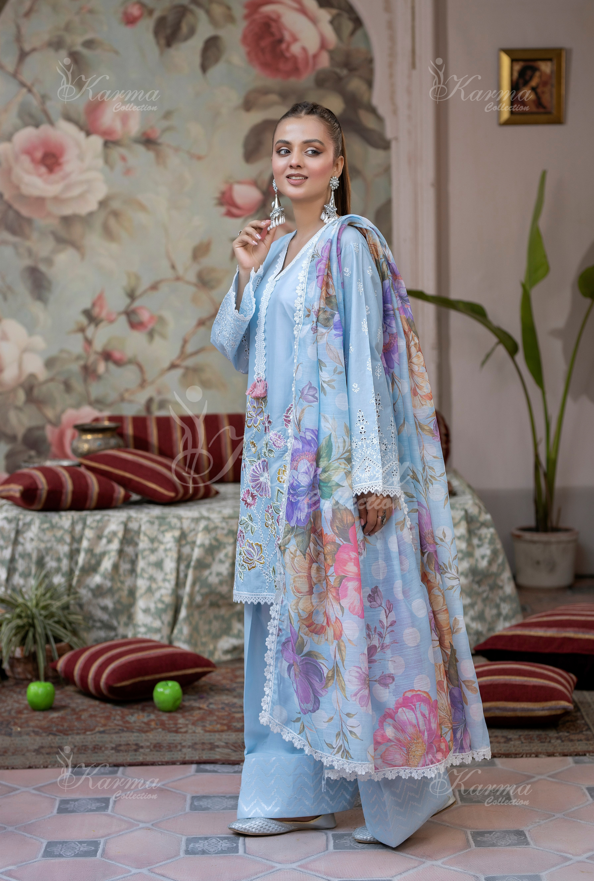 Karma Collection SKY BLUE KC-1449- Eid Colletion