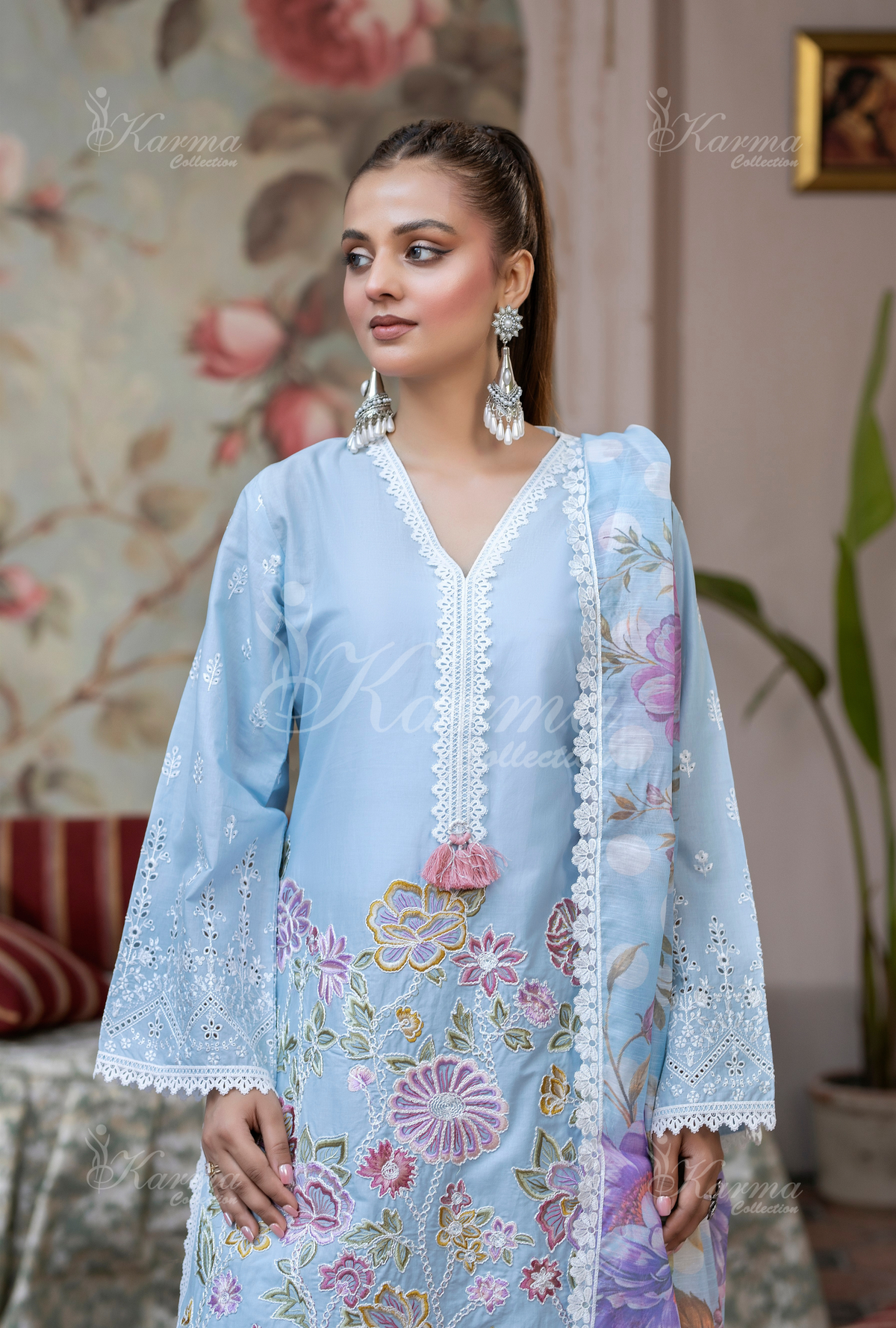 Karma Collection SKY BLUE KC-1449- Eid Colletion