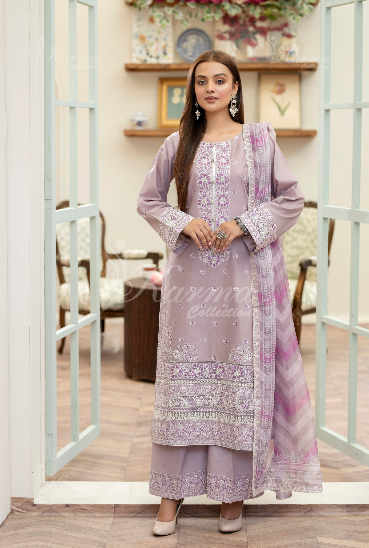 Karma Collection SOFT LAVENDER KC-1455- Eid Colletion