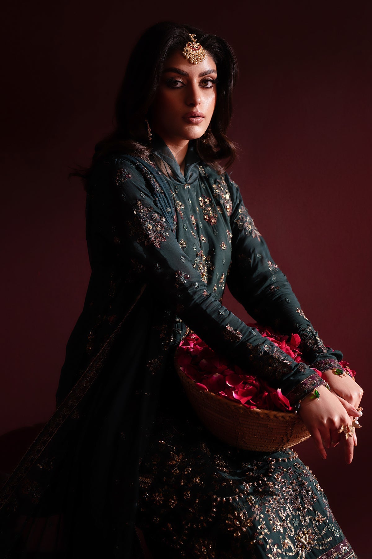 Kavya | Nooresha By Emaan Adeel | Embroidered 3 Piece Chiffon Suit Stitched | Eid 2025