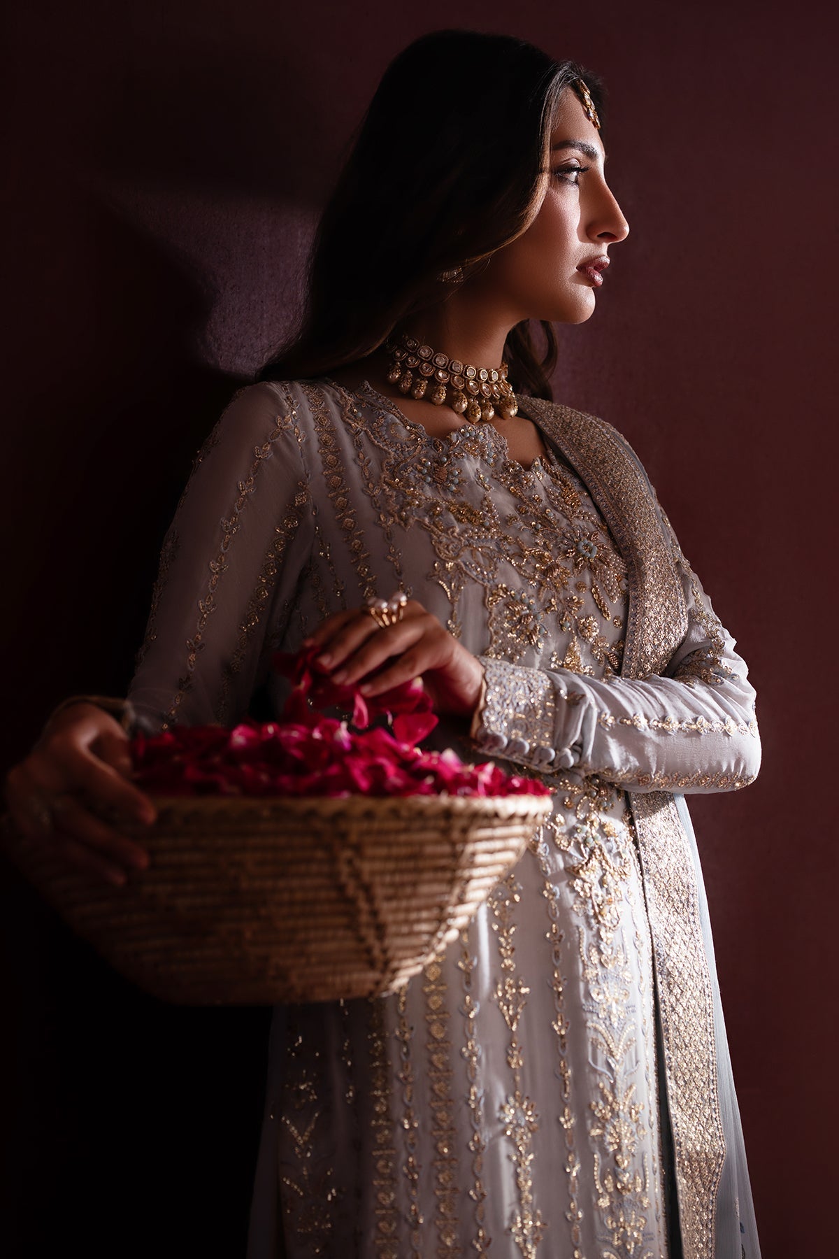 Sahira | Nooresha By Emaan Adeel | Embroidered 3 Piece Chiffon Suit Stitched | Eid 2025